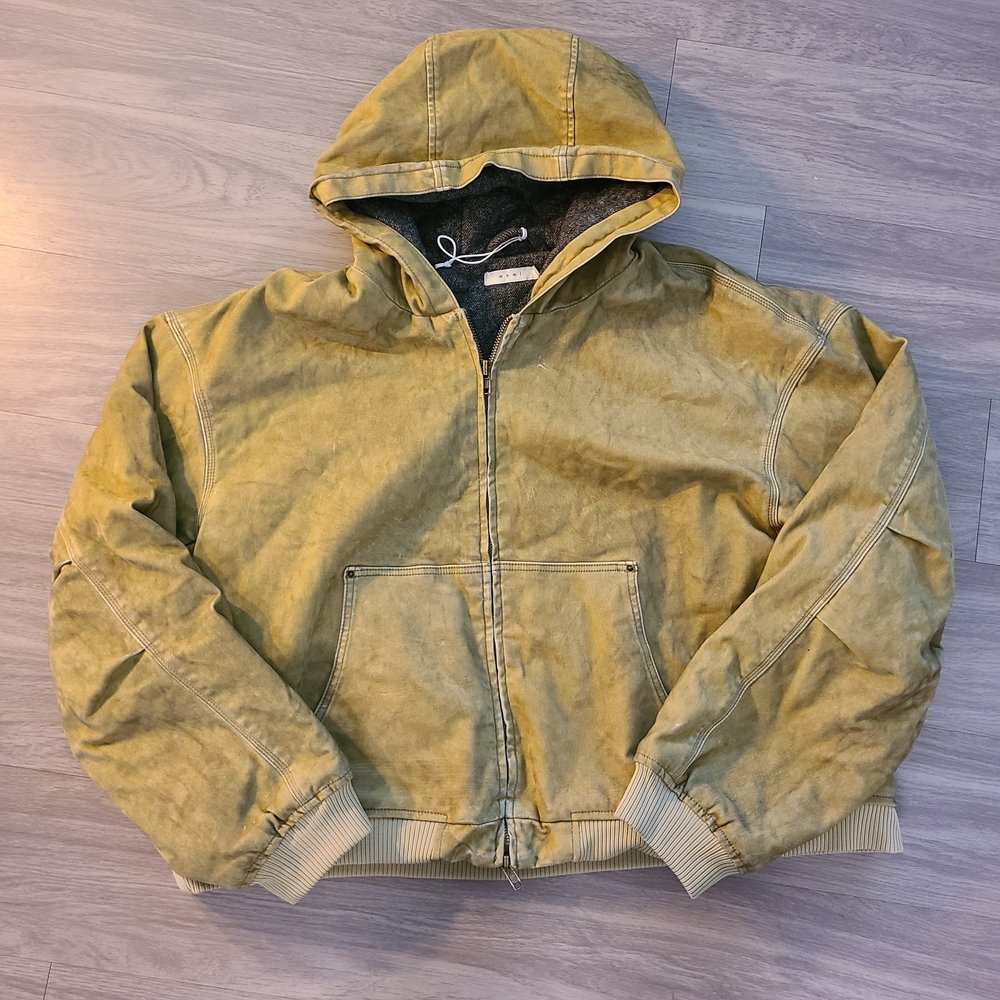 MNML Mens Size XXL Heavyweight Cotton Canvas Jacket Quilt Lined
